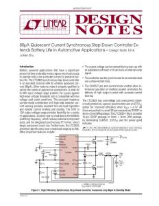 [Linear]Design Note 1014_80µA Quiescent Current Synchronous Step-Down Controller Extends Battery Life in Automotive