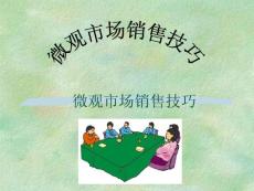 微观市场销售技巧
