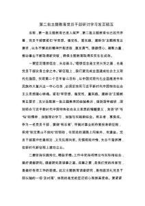 第二批主題教育黨員干部研討學(xué)習(xí)發(fā)言稿五