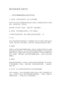 數(shù)字經(jīng)濟(jì)專家