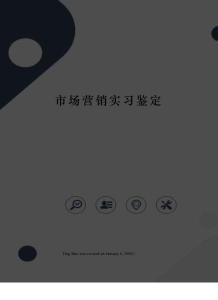 市場營銷實(shí)習(xí)鑒定