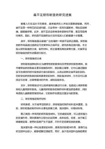 扁平足矫形鞋垫的研究进展