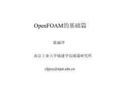 计算力学OpenFOAM讲座-基础篇（陈丽萍）