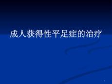 成人获得性扁平足课件