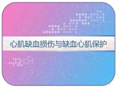 心肌缺血损伤与缺血心肌保护课件