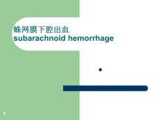 蛛网膜下腔出血-课件
