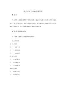 單元評價方案的思維導圖