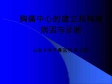 胸痛中心的建立和胸痛病因与诊断课件