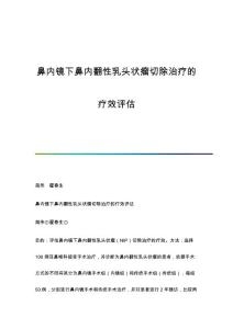 鼻内镜下鼻内翻性乳头状瘤切除治疗的疗效评估