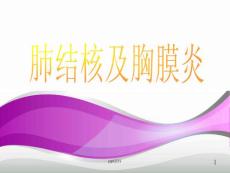 肺结核及胸膜炎--课件