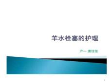 羊水栓塞护理课件
