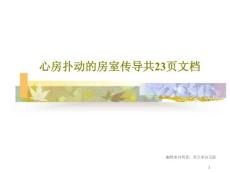 心房扑动的房室传导ppt课件