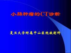 常见小肠肿瘤和CT诊断课件