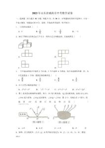 2023年山東省威海市中考數學真題