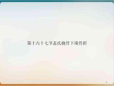 第十六十七节盖氏桡骨下端骨折优质课件