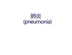 支气管肺炎  肺炎