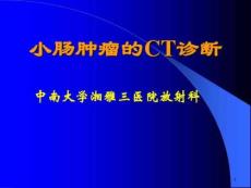 小肠肿瘤的CT诊断课件