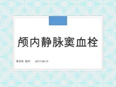 颅内静脉窦血栓课件