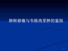 肺转移瘤与韦格肉芽肿影像鉴别课件