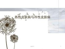 热性皮肤病与冷性皮肤病--课件