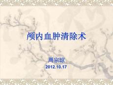 颅内血肿清除术课件
