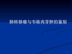 肺转移瘤与韦格肉芽肿影像鉴别课件