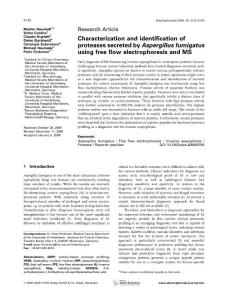 Characterization and identification of proteases secreted by Aspergillus fumigatus using free flow electrophoresis and MS