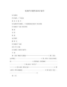 電視欄目制作商業計劃書.doc