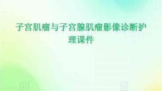 子宫肌瘤与子宫腺肌瘤影像诊断护理课件