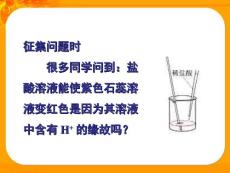 盐酸溶液使紫色石蕊变红色原因的初步实验探究.ppt