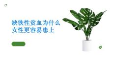 缺铁性贫血为什么女性更容易患上贫血