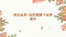 颅内血肿-急性硬膜下血肿课件