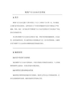 晚期产后大出血应急预案
