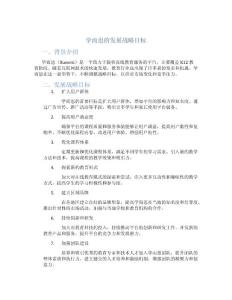 學而思的發展戰略目標