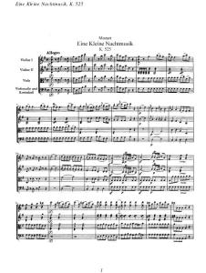 莫扎特弦乐小夜曲k.525 总谱 Mozart_EineKleineNachtmusik_Score