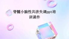 脊髓小脑性共济失调PPT培训课件