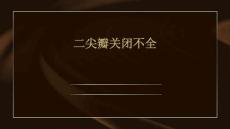 二尖瓣关闭不全