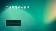 严重精神障碍管理