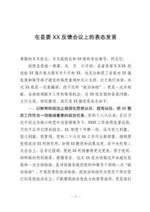 反馈会议表态发言