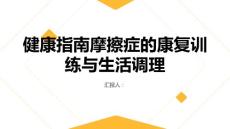 健康指南摩擦症的康复训练与生活调理