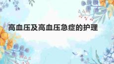 高血压及高血压急症的护理