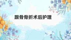 跟骨骨折术后护理