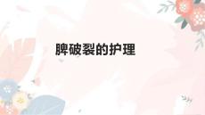 脾破裂的护理1