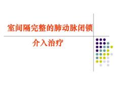 室间隔完整的肺动脉闭锁介入治疗-朱鲜阳课件