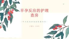 早孕反应的护理查房