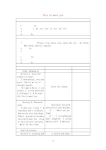 七年級英語上冊Module1MyclassmatesUnit1Nicetomeetyou教案(新版)外研版
