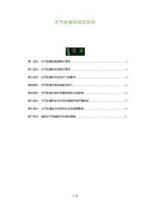 关节肌痛的经济负担