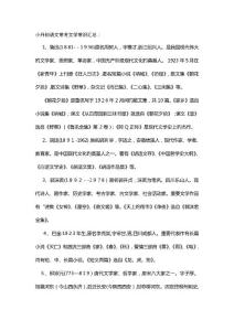 2023年小升初語(yǔ)文?？嘉膶W(xué)常識(shí)匯總