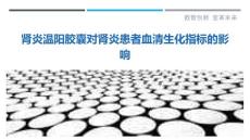 肾炎温阳胶囊对肾炎患者血清生化指标的影响