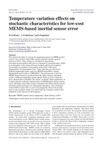 Temperature variation effects on stochastic characteristics for low-cost MEMS-based inertial sensor error
